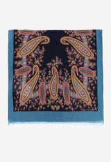 Etro Printed Wool Blend Scarf