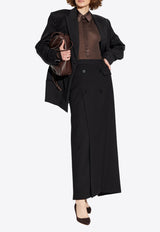 Tom Ford Semi-Sheer Silk Long-Sleeved Top