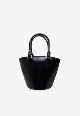 Self-Portrait Leather Tote Bag with Bow Charms PF25-314A-B 0-BLACK