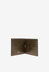 Tom Ford TF Logo Croc-Embossed Leather Wallet with Money Clip