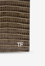 Tom Ford TF Logo Croc-Embossed Leather Wallet with Money Clip