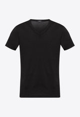 Tom Ford V-neck Basic T-shirt Black T4M091040 0-002
