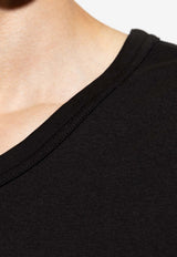 Tom Ford V-neck Basic T-shirt Black T4M091040 0-002