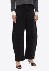 Self-Portrait Barrel-Leg Jeans PF25-827P-B 0-BLACK