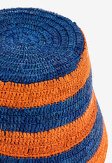 Etro Striped Straw Bucket Hat