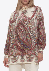 Etro Floral Paisley Print Silk Shirt