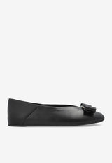 Ferragamo Vanna Vara Bow Leather Ballet Flats