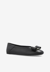 Ferragamo Vanna Vara Bow Leather Ballet Flats