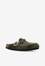 Birkenstock Boston Braided Suede Clogs