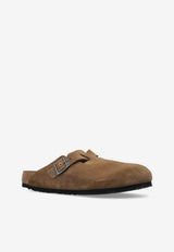 Birkenstock Boston Suede Clogs Brown 1030814 0-DARK TEA TONAL FB
