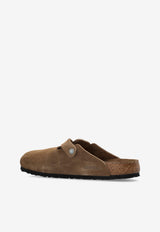 Birkenstock Boston Suede Clogs Brown 1030814 0-DARK TEA TONAL FB