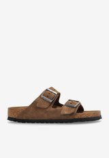 Birkenstock Arizona Double-Strap Suede Sandals Brown 1030865 0-DARK TEA TONAL FB