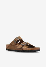 Birkenstock Arizona Double-Strap Suede Sandals Brown 1030865 0-DARK TEA TONAL FB
