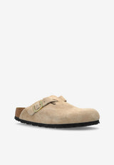Birkenstock Boston Suede Buckled Mules Sand 1030883 0-SANDCASTLE