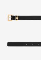 Ferragamo Double Gancini Fixed Belt Black 230413 DONNA H18 786298-NERO