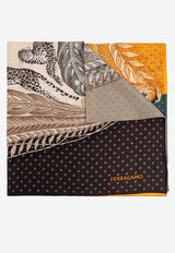 Ferragamo Madras Print Silk Foulard