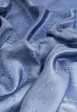 Ferragamo Silk Jacquard Scarf with Palazzo-Motif