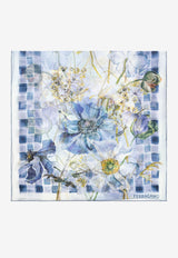 Ferragamo Floral Print Silk Scarf