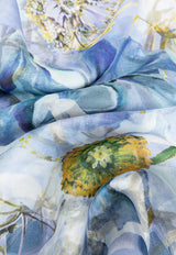 Ferragamo Floral Print Silk Scarf