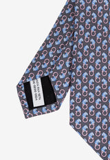 Ferragamo Feline Print Silk Tie