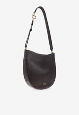 Ferragamo Medium Smile Hobo Bag in Hammered Leather