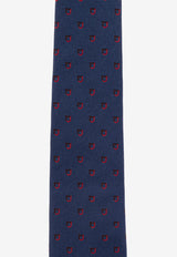 Ferragamo Two-Tone Gancini Silk Tie