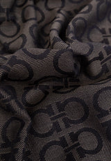 Ferragamo Gancini Frayed Silk Scarf