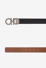 Ferragamo Double Gancini Reversible Leather Belt