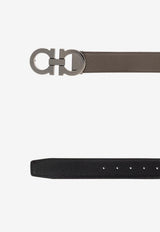 Ferragamo Double Gancini Reversible Leather Belt