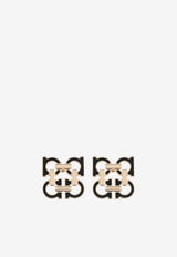 Ferragamo Four Gancini Stud Earrings