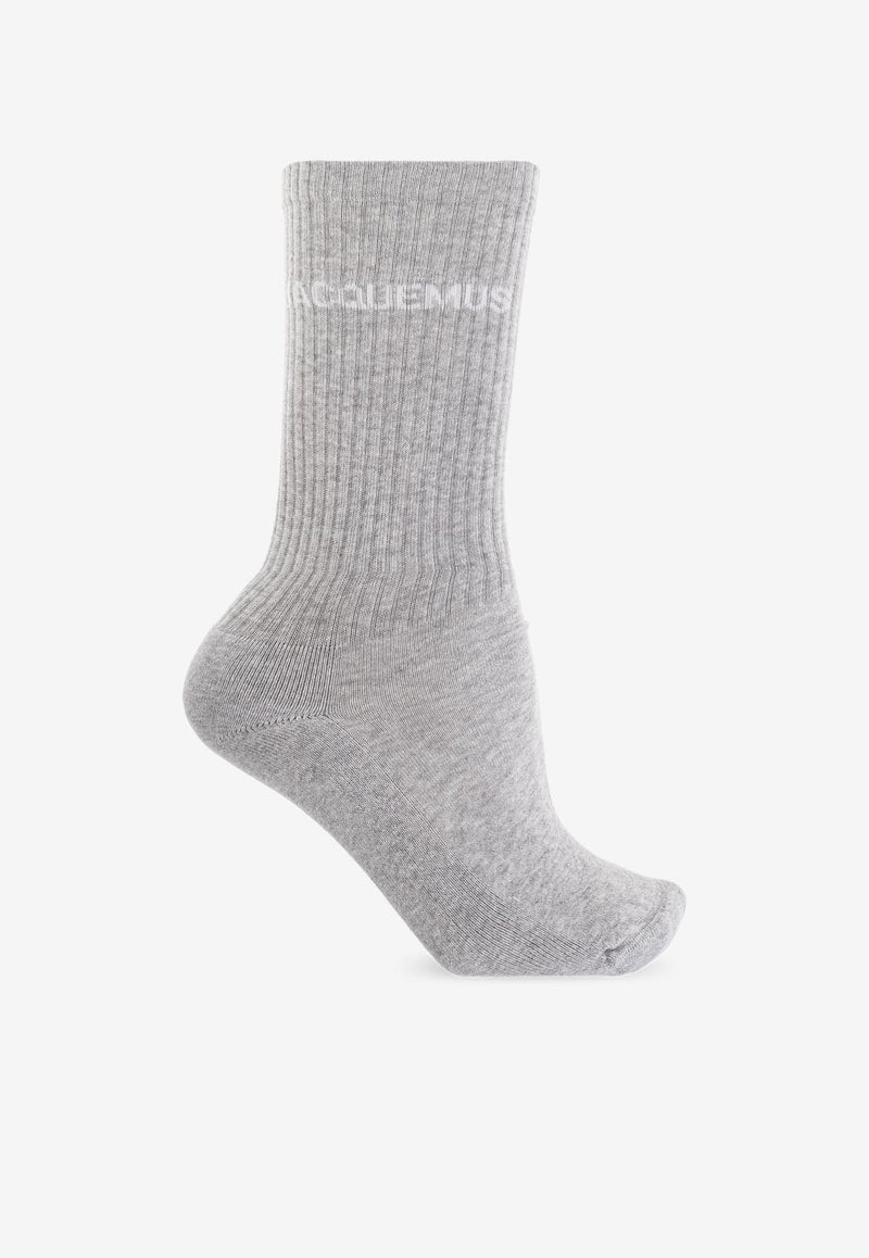 Jacquemus Logo Embroidered Ribbed Socks ACU00003 AY00001-920