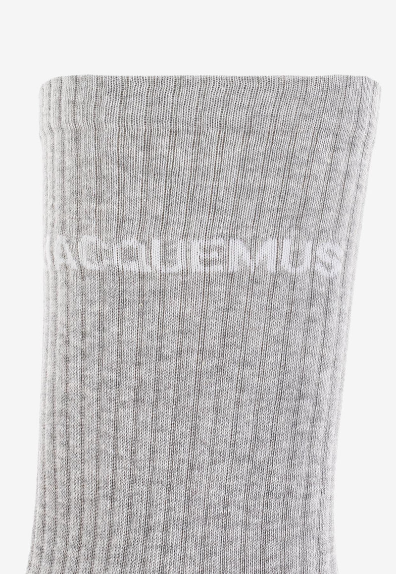 Jacquemus Logo Embroidered Ribbed Socks ACU00003 AY00001-920