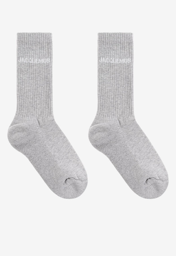Jacquemus Logo Embroidered Ribbed Socks ACU00003 AY00001-920