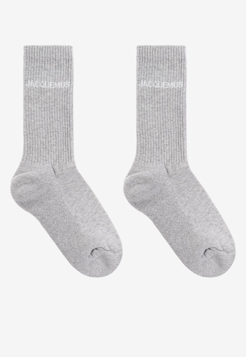 Jacquemus Logo Embroidered Ribbed Socks ACU00003 AY00001-920