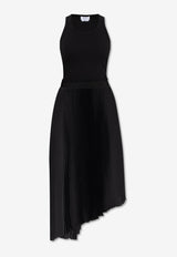 Alexander McQueen Pleated Asymmetric Midi Dress