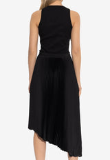 Alexander McQueen Pleated Asymmetric Midi Dress