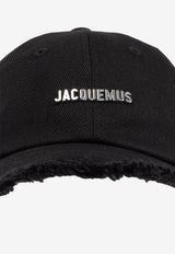 Jacquemus Artichaut Baseball Cap with Strap Black ACU00452 AW00092-990