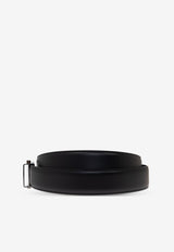 Ferragamo Reversible Geometric Buckle Leather Belt