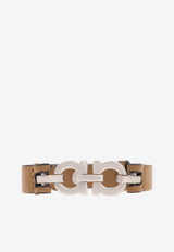 Ferragamo Double-Gancini Leather Bracelet