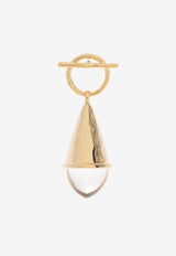 Chloé Asymmetrical Prism-Shaped Brass Earrings