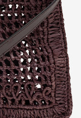 Chloé Mini Summer Banana Raffia Tote Bag Brown CH25AP567 P08-24X