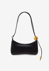 Jacquemus Le Bisou Perle Leather Shoulder Bag Black BAW00057 AC01C01-990