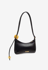 Jacquemus Le Bisou Perle Leather Shoulder Bag Black BAW00057 AC01C01-990