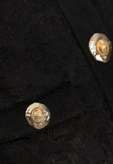 Balmain High-Neck Mini Dress Black FF1R5127 JK65-0PA