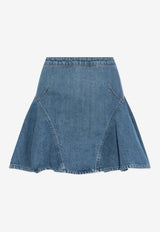Givenchy Flared Mini Denim Skirt Blue BW40Z A516F-420