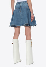 Givenchy Flared Mini Denim Skirt Blue BW40Z A516F-420