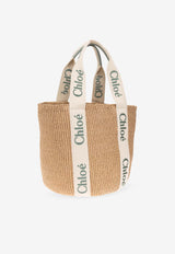 Chloé Large Woody Basket Tote Bag Beige CHC23AS380 L18-38T