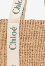 Chloé Large Woody Basket Tote Bag Beige CHC23AS380 L18-38T