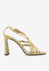 Jimmy Choo Felice 95 Metallic Leather Sandals Gold FELICE 95 DZC-LIGHT GOLD GOLD