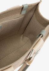 Chloé Medium Woody Linen Tote Bag Beige CHC23AS383 L17-38T